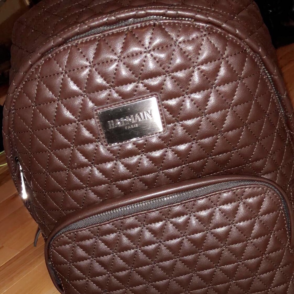 BALMAIN Cow Nappa Leather Backpack **BRAND NEW**
